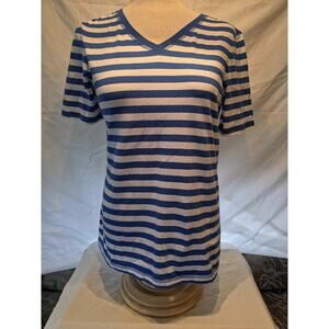 D & co shirt stripe Blue And White Shirt Xs
